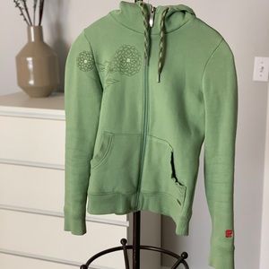 Orage Green Zip Hoodie